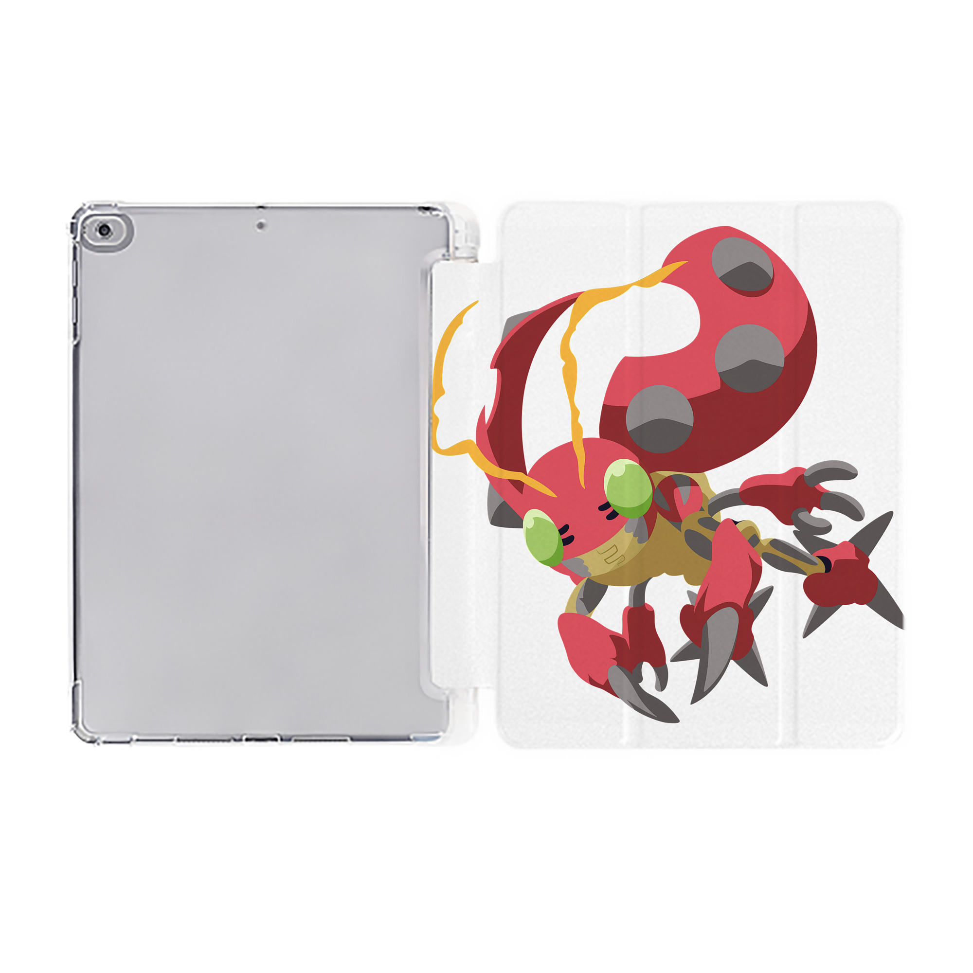 （画像用） Digimon デジタルモンスター/デジモン IPad ケース ペン収納付き 三つ折りスタンド PUレザー×シリコン 対応機種9.5/10.5/10.9インチ